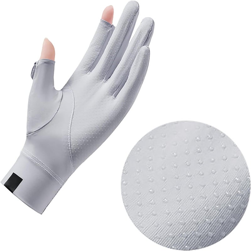 GREUS Thin Ice Silk Sun Gloves for Women UV Protection Driving Cycling Gloves UPF 50+ Touchscreen Breathable Anti-Slip Lightweight Summer Outdoor - Image 2